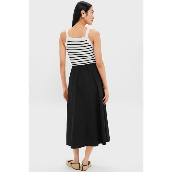 MOON RIVER Black Striped Midi Dress Size S NWT Retail $98 Tuckernuck - Picture 2 of 8